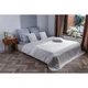 Двустороннее декоративное покрывало “Velour” Ice, Серый, 150x220 см, Полуторный - изображение 2