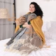 Плед Мериносовый РОМБ с бахромой Love You, Бежевый, 140x200 см - изображение 4