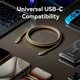Кабель Vention USB 2.0 Type-C Male to Type-C Male 240W PD3.1 5A 1M Black Cable Aluminum Alloy (TRIBF) - зображення 11