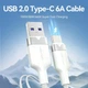 Кабель Vention USB 2.0 A Male to C Male 6A Cable 2m Aluminum Alloy Type (CTOBH) - зображення 2