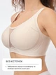 Бюстгальтер бесшовный XL (80F, 85C, 85D, 85E) Free Bra с сеточкой Анатомический эластичный лиф широкие бретели без косточек Бежевый 582774301 - изображение 4
