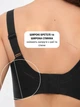 Бюстгальтер бесшовный XL (80F, 85C, 85D, 85E) Free Bra с сеточкой Анатомический эластичный лиф широкие бретели без косточек Черный 582774319 - изображение 6