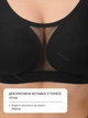 Бюстгальтер бесшовный XL (80F, 85C, 85D, 85E) Free Bra с сеточкой Анатомический эластичный лиф широкие бретели без косточек Черный 582774319 - изображение 11