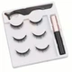 Магнітні вії Eyelash set 01 класичний ефект з магнітною підводкою і пінцетом, 3 пари - зображення 1