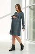Платье из микровельвета для беременных и кормящих Lille XXL Lullababe Серый LB05LL109 - изображение 3