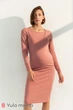 Базовое платье для беременных и кормящих мам Lillian XS Юла Мама Пудровый - изображение 1