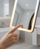 Зеркало для макияжа с подсветкой Xiaomi DOCO Leather case mirror pink (FM001/FM007) - изображение 2