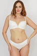 Комплект белья: бюстгальтер push-up и бразилианы 9381 Balaloum молочный 75C/M - изображение 1