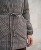 Женская куртка в клетку XXL-3XL. Коричневый - изображение 6