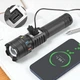 Потужний акумуляторний ліхтар NIGHT VISION Fluorescence 5000 лм, ручний LED ліхтар TG+COB з 9 режимами, зумом, магнітом та Power Bank, водозахищений пошуковий ліхтар із зарядкою USB Type-C - зображення 2
