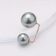 Броши для одежды с жемчугом PearlClip, набор из 5 штук, серые - изображение 2