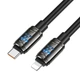 Дата кабель Hoco U143 Joy Type-C to Lightning 27W (1.2m) Black - зображення 3