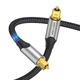 Кабель мультимедійний Optical Toslink 1.0m gray Vention (BAVHF) - зображення 2