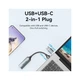 Перехідник USB-C + USB-A to HDMI M 0.1m video capture gray Vention (ACWHA) - зображення 2