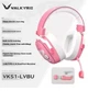 Наушники VALKYRIE VK S1 Pink Беспроводная Игровая Гарнитура, Радиоканал/Bluetooth/3.5мм. Съемный Микрофон, 7.1 Audio, Аккумулятор 60 Часов. PC/PS4/PS5/Switch/Xbox. ANC - изображение 1