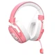 Наушники VALKYRIE VK S1 Pink Беспроводная Игровая Гарнитура, Радиоканал/Bluetooth/3.5мм. Съемный Микрофон, 7.1 Audio, Аккумулятор 60 Часов. PC/PS4/PS5/Switch/Xbox. ANC - изображение 2