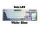 Клавиатура AULA L99 White-Blue Игровая Беспроводная Механическая Полноразмерная. 2.4G/Bluetooth/Кабель. С Сенсорным Экраном 3.98 Дюйма. Батарея 8000mAh. С RGB Подсветкой. Світчі Rain Switch - изображение 1