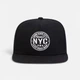 Кепка NYC с прямым козырьком Snapback регулируется 56-59см стильная бейсболка New York City унисекс черная (170426) - изображение 3