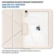 Чехол-книжка BeCover Rugged Origami Transparent с креплением Apple Pencil для Apple iPad 10.9" (2022/2024)/iPad (А16) 2025 11" Beige (714970) - изображение 6