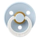 Соска пустушка BIBS 0-6 m Colour Latex Round (круглая) – Baby Blue GLOW (светится в темноте) - изображение 1