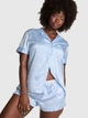 Піжама Сатинова (сорочка + шорти) Victoria's Secret PINK LoveShackFancy Satin Short Pajama Set S Блакитний (27178635D) - зображення 1
