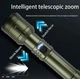 Мощный аккумуляторный LED фонарь HUUKERS FX-2503 5000 mAh, светодиодный ручной фонарь с линзой - изображение 5