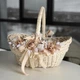 Пасхальная корзина 36х26х33см hand-made MIS LT бежевая с кремовым декором большая - изображение 1