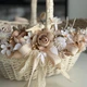 Пасхальная корзина 36х26х33см hand-made MIS LT бежевая с кремовым декором большая - изображение 2