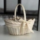 Пасхальная корзина 36х26х33см hand-made MIS LT бежевая с кремовым декором большая - изображение 5