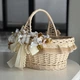 Пасхальная корзина 38х28см hand-made MIS LT бежевая с бежевым декором большая - изображение 5