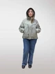 Демисезонная женская куртка Mishele 4099-1 оливковая с капюшоном, 46,Оливка - изображение 4