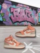 Кроссовки женские Jordan кожаные 41 персиковые (B9057-20) - изображение 2