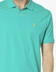 Мужская футболка-поло U.S. Polo Assn. — 100% Cotton, ткань Пике (Pique), Классический крой M бирюзовая - изображение 3