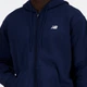 Мужское синее худи New Balance Sport Essentials Full Zip 46 (S) (MJ41502NNY) - изображение 4