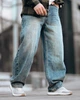 Мужские джинсы Delirium голубые Loose Fit, свободный крой коттон, городские джинсы street style 29 - изображение 3