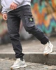 Городские карго джинсы Stone Island серые мужские, стрейч деним, джоггеры cargo, зауженный крой 29 - изображение 5