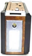 Портативний радіоприймач Golon RX-381 X-Bass з ліхтариком, USB, microSD, MP3-плеєром, телескопічною антеною, акумулятором, FM/AM/SW радіо колонка для дому, дачі та подорожей Коричневий - изображение 4