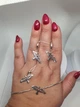 Серебряные серьги 925 проба Птичка ворон с фазами луны - изображение 2