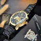 Годинник наручний Awarder 022 Black-Gold Mechanic Metall Не Забуду Дім - изображение 7