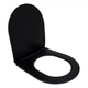 Сидіння для унітазу Qtap (Robin 490) 425x363x50 мм, Matt Black, з мікроліфтом Slim Duroplast, Quick Release QTSC179MB48676 - зображення 3