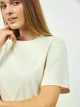 Базовая футболка женская 100% хлопок хб удлиненная без принта Бежевый XL - изображение 5