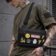 Молодіжна тактична сумка для патчів на плече з 4 кишенями black 716409 (без патчів) - зображення 8