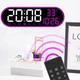 Годинник Deepfox GH-8021 LED цифровий електронний настінний Будильник Дата Температура 38х12см фіолетовий - зображення 1