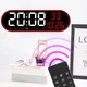Годинник Deepfox GH-8021 LED цифровий електронний настінний Будильник Дата Температура 38х12см червоний - зображення 1