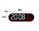 Годинник Deepfox GH-8021 LED цифровий електронний настінний Будильник Дата Температура 38х12см червоний - зображення 5
