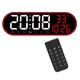 Годинник Deepfox GH-8021 LED цифровий електронний настінний Будильник Дата Температура 38х12см червоний - зображення 13