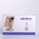 Настольное зеркало 22 LED с подсветкой 21х16см для макияжа USB черное на ножке 360 градусов - изображение 6