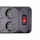 Сетевой фильтр удлинитель 3м 6 розеток 4 USB 2 Type-C 2500 Вт черный для дома и офиса модель F33U - изображение 4