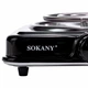 Настільна електрична плита 1000 Вт 20x20см чорна SOKANY SK-5111 для дому дачі подорожей - зображення 5