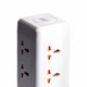 Сетевой фильтр удлинитель 2.8 м 12 розеток 2 USB 1 Type-C беспроводная зарядка белый ABS B24 - изображение 8
